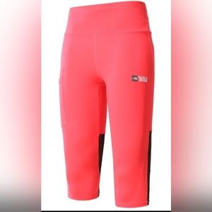 The North Face Womens' Movmynt Capri Leggings -BRILLIANT CORAL -SMALL **NEW